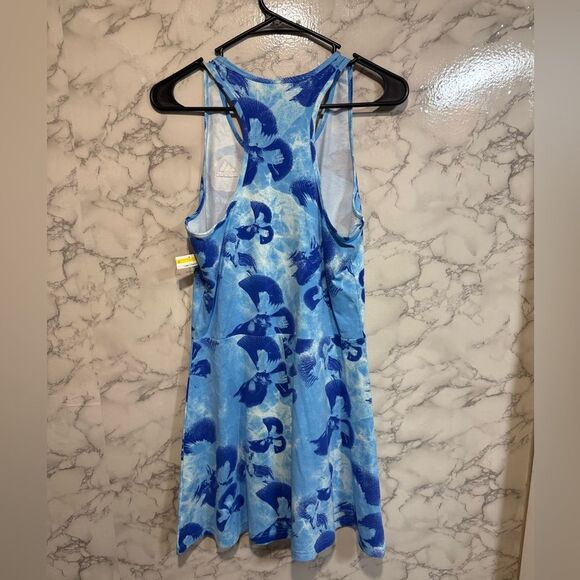 NEW Adidas Floral Graphic Single Jersey Dress Blue Size M - Picture 12 of 13